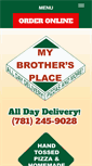 Mobile Screenshot of mybrothersplacepizza.com